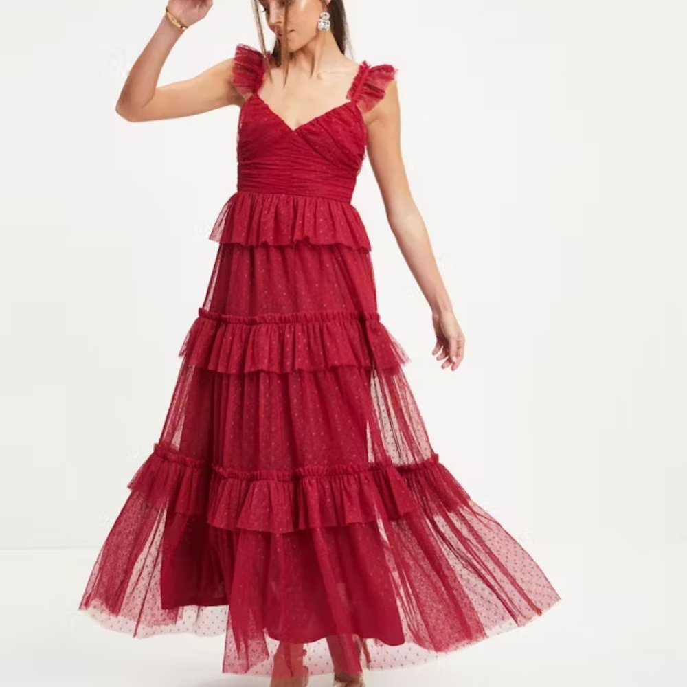 Maxi red dress
